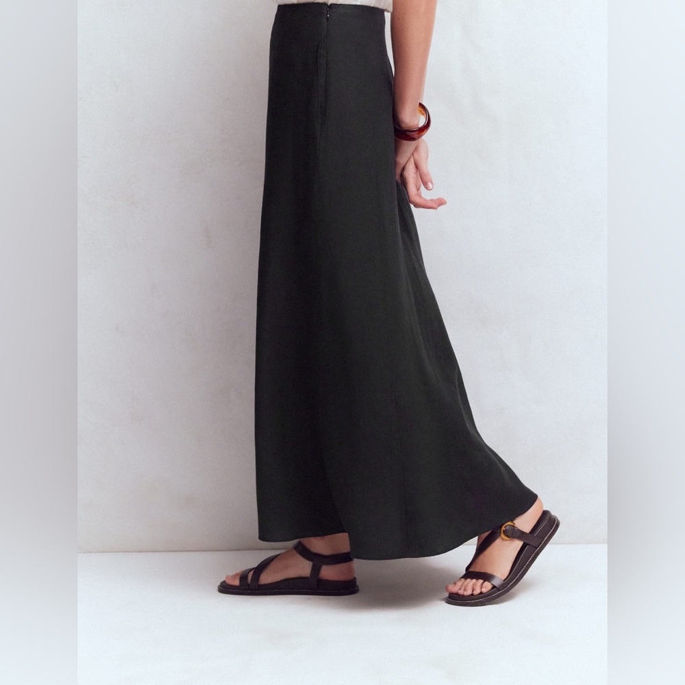 NWT Boden Miriam Linen Maxi Skirt in Black - Picture 3 of 10